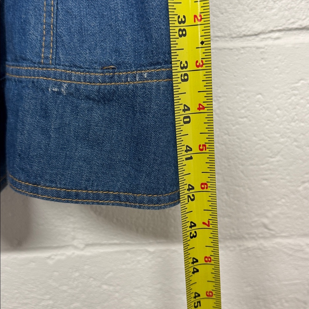 Anthropologie PILCRO Denim Midi Dress Fit N’ Flare Pockets Fitted Size 6 - Picture 12 of 12